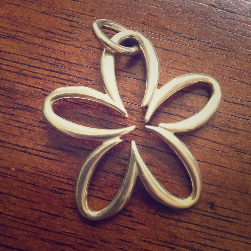 James Avery sterling silver flower pendant